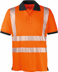 Warnschutz-​Polo-​Shirt ORLANDO, warnorange/​grau, Gr. 5XL