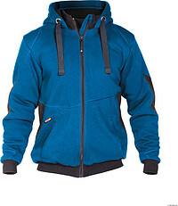 DASSY® Sweatshirt-​Jacke Pulse azurblau/​anthrazitgrau, Gr. XL