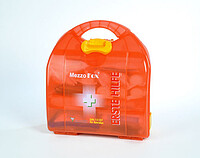 Verbandkasten Mezzo Fox DIN 13157, orange-​transluzent