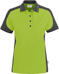 Damen Poloshirt Contrast Mikralinar® 239, kiwi/​anthrazit, Gr. L