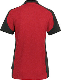 Damen Poloshirt Contrast Mikralinar® 239, rot/anthrazit, Gr. 3XL 