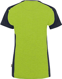Damen V-Shirt Contrast Mikralinar® 190, kiwi/anthrazit, Gr. 2XL 