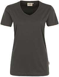 Damen V-​Shirt Mikralinar® 181, anthrazit, Gr. 3XL