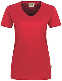 Damen V-​Shirt Mikralinar® 181, rot, Gr. 3XL