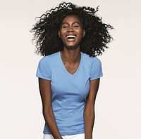 Damen V-Shirt Mikralinar® 181, weiß, Gr. 5XL 