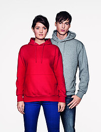 Kapuzen-Sweatshirt Premium 601, rot, Gr. L 