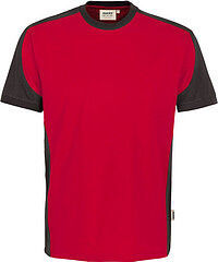 T-​Shirt Contrast Mikralinar®, rot/​anthrazit 290, Gr. 3XL