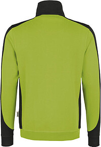 Zip-Sweatshirt Contrast Mikralinar® 476, kiwi/anthrazit, Gr. 4XL 