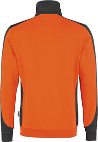 Zip-Sweatshirt Contrast Mikralinar® 476, orange/anthrazit, Gr. 4XL 