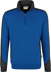 Zip-​Sweatshirt Contrast Mikralinar® 476, royalblau/​anthrazit, Gr. 3XL