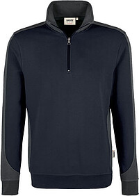 Zip-​Sweatshirt Contrast Mikralinar® 476, tinte/​anthrazit, Gr. 4XL