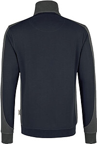Zip-Sweatshirt Contrast Mikralinar® 476, tinte/anthrazit, Gr. M 