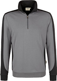 Zip-​Sweatshirt Contrast Mikralinar® 476, titan/​anthrazit, Gr. 2XL