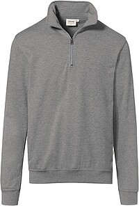 Zip-​Sweatshirt Premium 451, grau meliert, Gr. L