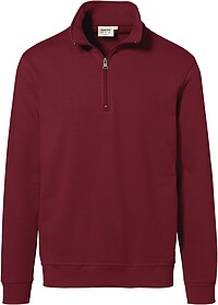 Zip-​Sweatshirt Premium 451, weinrot, Gr. M