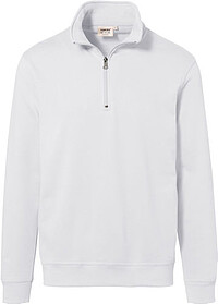 Zip-​Sweatshirt Premium 451, weiß, Gr. S