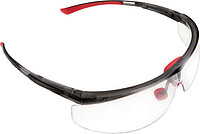 Schutzbrille Adaptec™, breite Größe, PC, klar, HS, rot/​schwarz