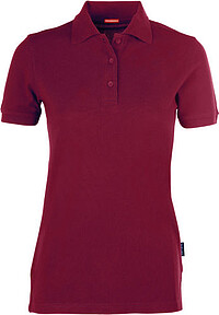 Damen Heavy Performance Poloshirt, bordeaux/​burgundy, Gr. L
