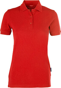 Damen Heavy Performance Poloshirt, rot, Gr. L