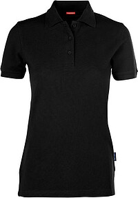 Damen Heavy Performance Poloshirt, schwarz, Gr. 2XL