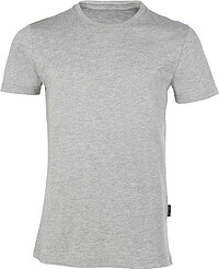 Herren Luxury Roundneck T-​Shirt, grau-​meliert, Gr. 3XL