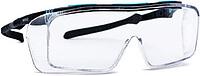 Schutzbrille ONTOR, PC, klar, HC AF AS, schwarz/​cyan