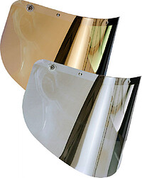 Hitzeschutz-Weitwinkelscheibe, PC, goldbedampft, versiegelt, 500 x 250 x 1 mm 