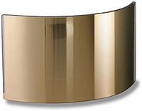 Hitzeschutz-​Weitwinkelscheibe, Verbundglas, gebogen, gold, 100 x 220 x 3 …