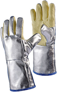 Hitzeschutzhandschuh aus Aramidgewebe, aluminisiert, 380 mm, Gr. 10