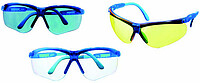 Schutzbrille PERSPECTA 010, PC - bernstein - blau 