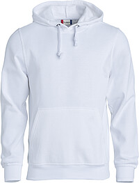 Kapuzen-​Sweatshirt Basic Hoody, weiß, Gr. S