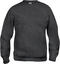 Sweatshirt Basic Roundneck, anthrazit meliert, Gr. 3XL