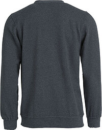 Sweatshirt Basic Roundneck, anthrazit meliert, Gr. L 