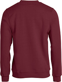 Sweatshirt Basic Roundneck, bordeaux, Gr. L 