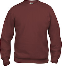Sweatshirt Basic Roundneck, bordeaux, Gr. XL