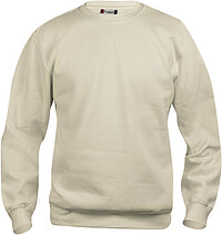 Sweatshirt Basic Roundneck, helles beige, Gr. 3XL
