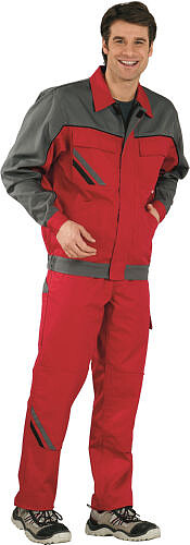 Highline Bundjacke 2316, rot/schiefer/schwarz, Gr. 38 