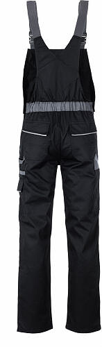 Highline Latzhose 2712, schwarz/schiefer/zink, Gr. 68 