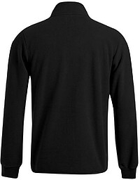 Men’s Double Fleece-Jacket, black-light grey, Gr. XL 