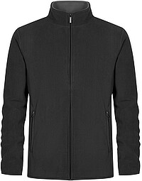 Men’s Double Fleece-​Jacket, charcoal-​gray, Gr. L