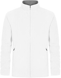 Men’s Double Fleece-​Jacket, white-​light grey, Gr. L