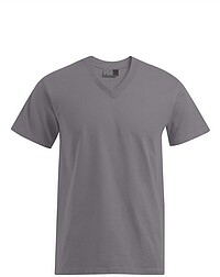 Premium V-​Neck-​T-Shirt, new light grey, Gr. M
