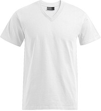 Premium V-​Neck-​T-Shirt, white, Gr. 2XL