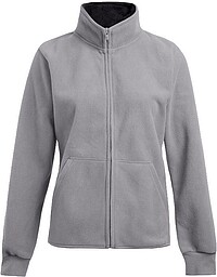 Women’s Double Fleece-​Jacket, light grey-​black, Gr. 2XL