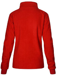 Women’s Double Fleece-Jacket, red-light grey, Gr. 2XL 