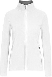 Women’s Double Fleece-​Jacket, white-​light grey, Gr. M