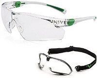 Schutzbrille 506 UP, PC, klar, weiß/grün 
