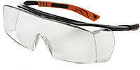 Schutzbrille 5X7, PC, klar, schwarz/​orange