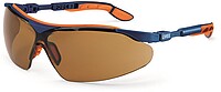 Schutzbrille uvex i-​vo 9160.​068, PC - braun - blau/​orange