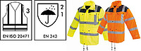 Warnschutz-Parka 3-2447WX, warngelb/blau, Gr. S 